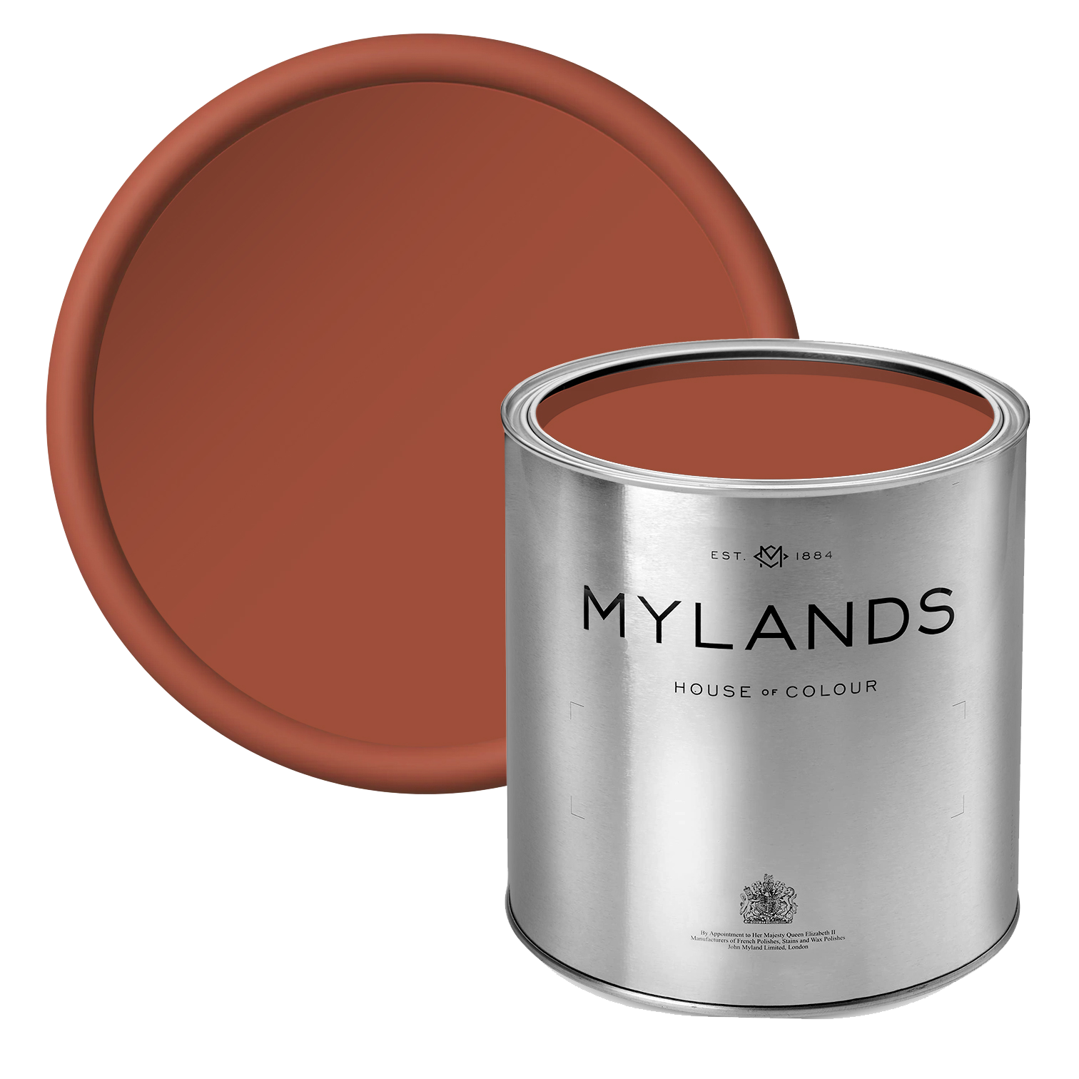 Crayfish Party BH.19 - Mylands terracotta red paint int tin