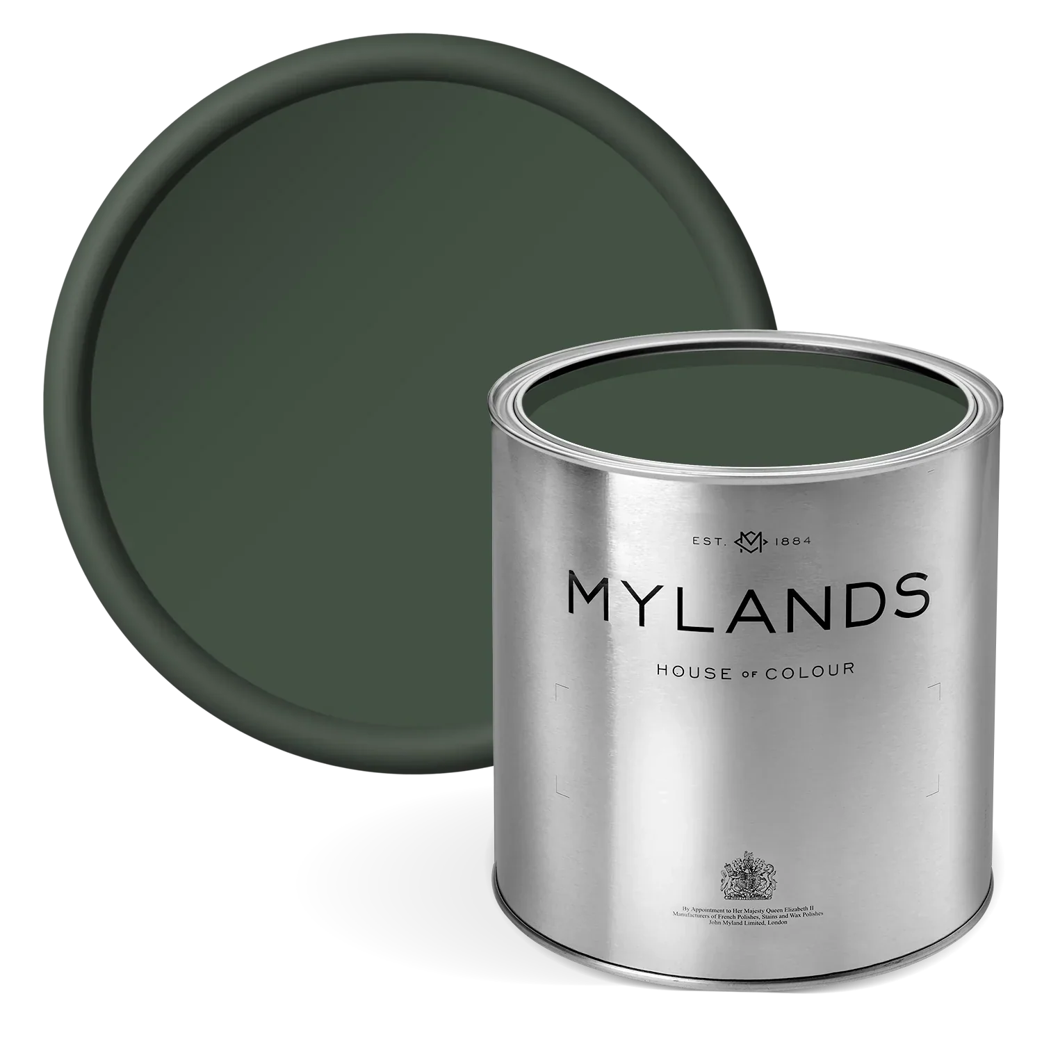 Pleasure Gardens Green™ No.214 - mylands forest green paint in tin