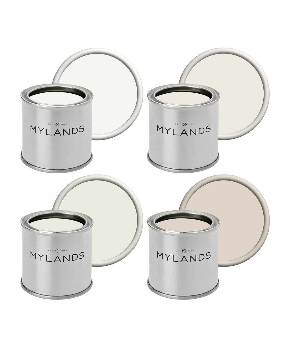 Curator Sample Pots Whites - Sample Pots Set of 4