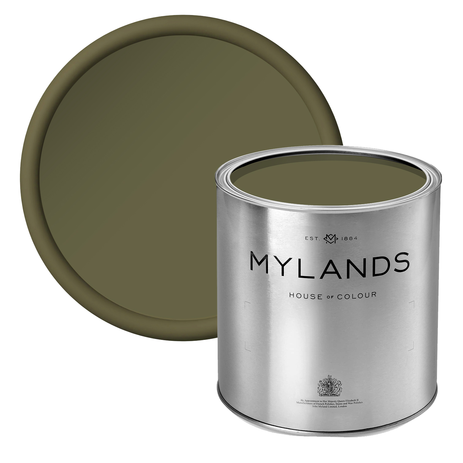 Caca d’Oie BH.15 - Mylands olive green paint in tin