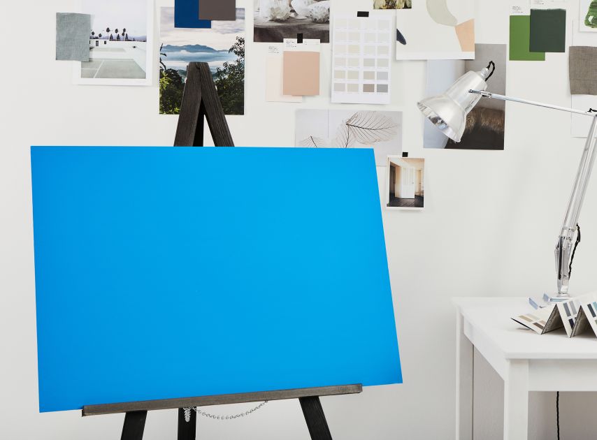 An Ocean Blue canvas painted with FTT-017