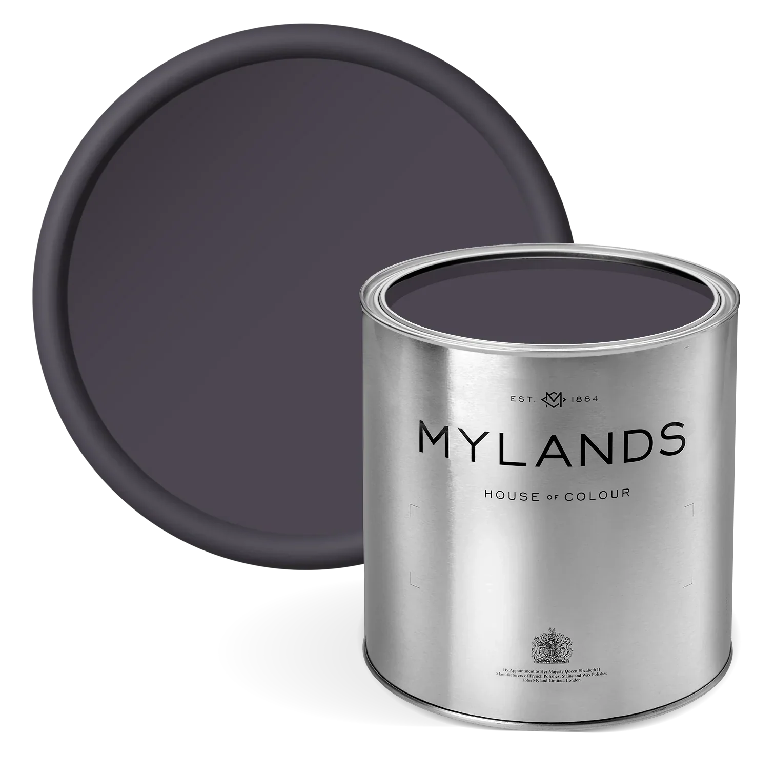 Empire Violet™ No.80 - Mylands dark purple paint in tin