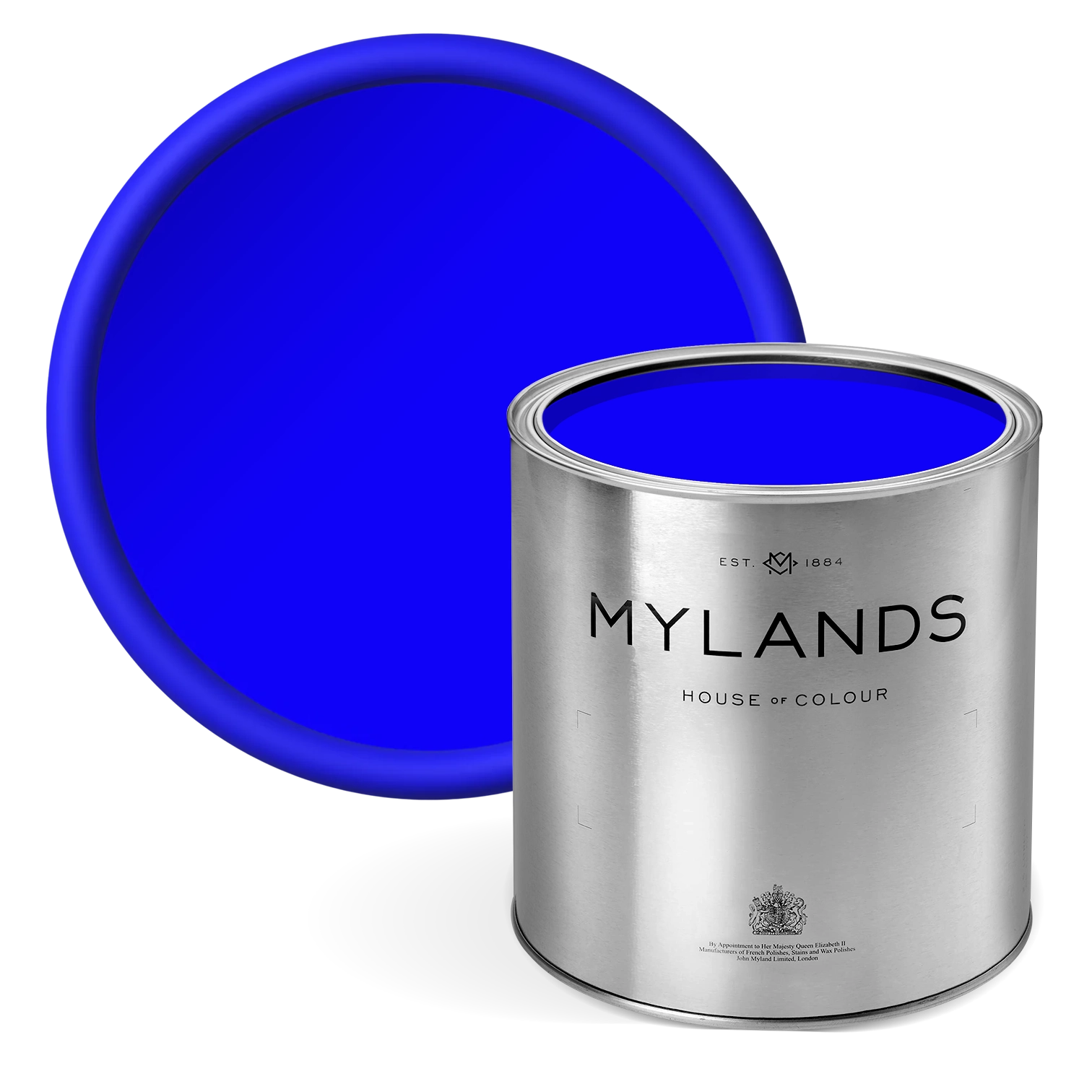 Brushstroke of FTT-018, a bright Blue Paint for interiors