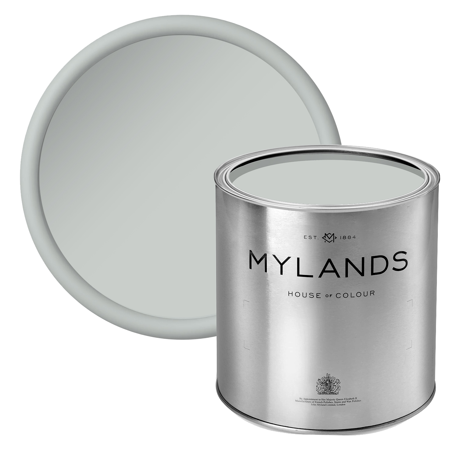 Uncle Maths BH.05 - Mylands light grey blue paint in tin